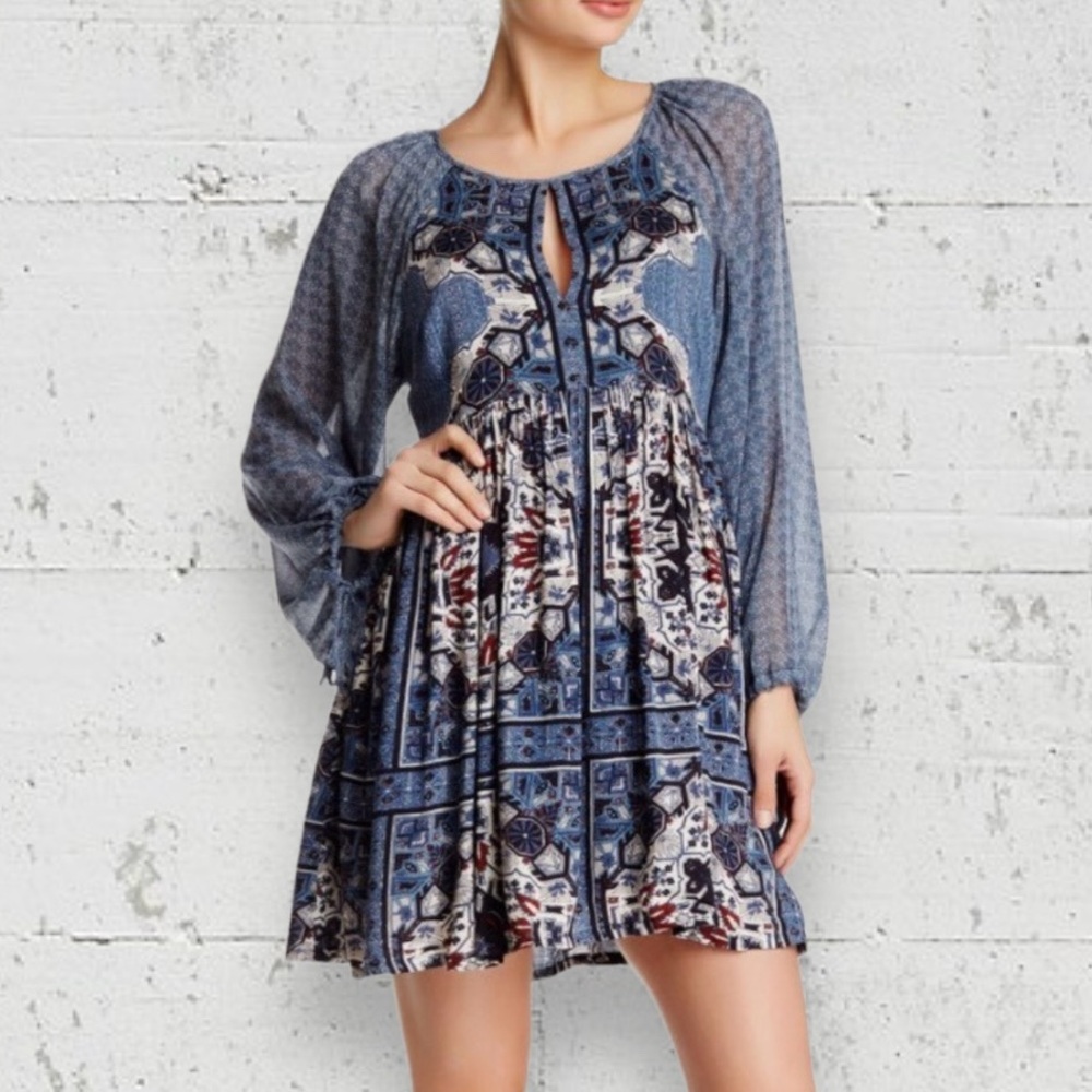 Free People Oksana Printed Boho Dress